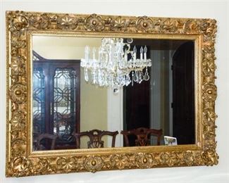 28. Large Mirror with Ornate Gilt Frame