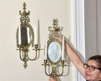 44. Pair of Mirrored Sconces