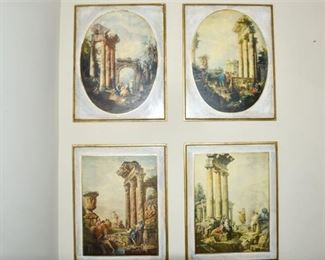 50. Four 4 Neoclassical Lithographs