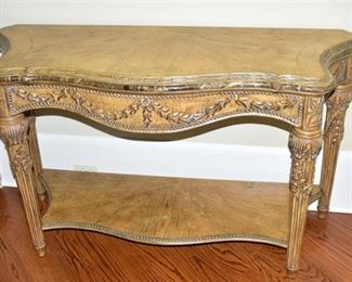 79. Carved Console Table with Garland Design