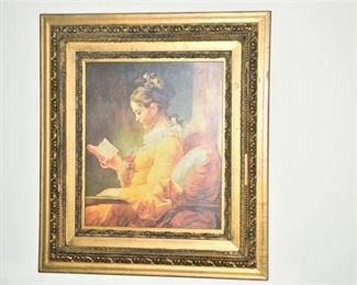 109. Giclee Print of a Girl Reading