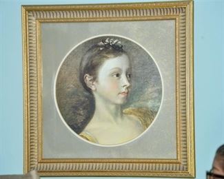 118. Framed Print of a Young Girls Face