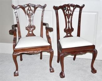132. Two 2 Chippendale Style Chairs