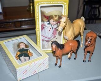 139. Effanbee Vintage Dolls and Horse Figurines