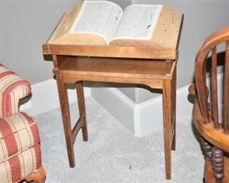 169. Wooden Stand with Reference Book