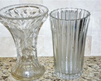 182. Two 2 Cut Glass Vases