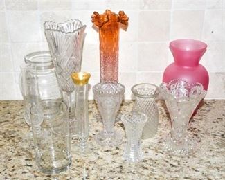 183. Glass Vases and Decor