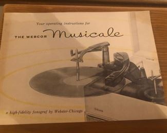We also  have this phonograph by Webcor Musicale.  Great Shape!
