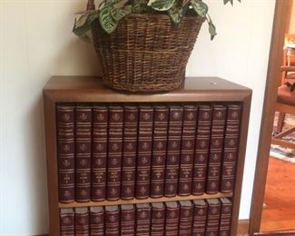 book case and Encyclopedia set