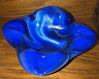 neat blue ashtray