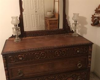 Antique dresser with mirror