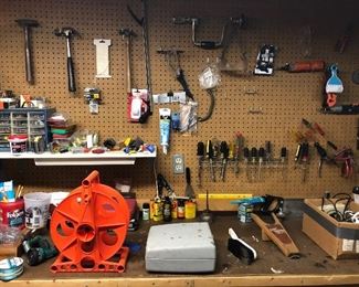 Lots of hand tools and power tools