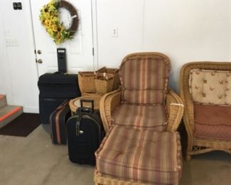 Garage - settee and matching chair with ottoman 