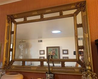 Large Ornate Mantle Mirror