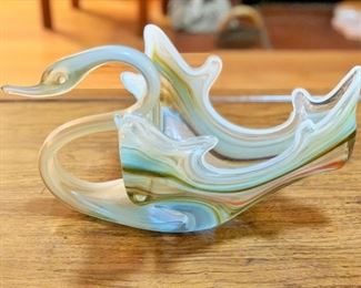 
Vintage Murano Blown Glass Swan