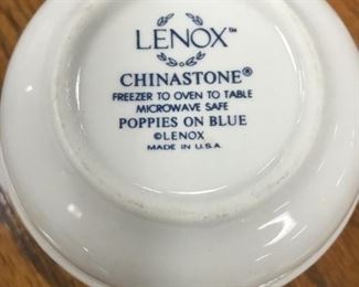 Lenox Poppies on Blue set of china