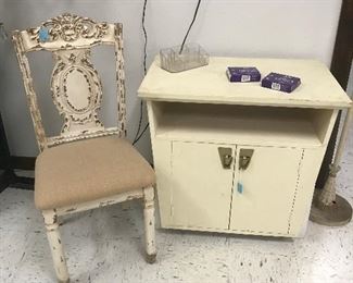 Chair and cabinet