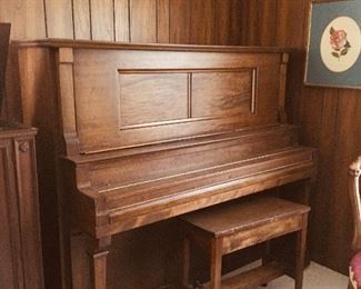 Antique Player Piano with original ivory keys