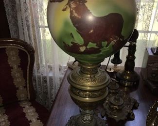 Bradley and Hubbard Kerosine Lamp