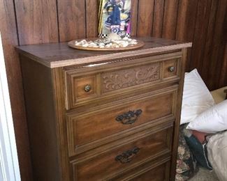 Walnut Four Drawer Chest
