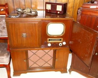 Vintage Motorola Television and Record Player