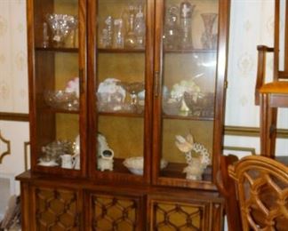 Walnut Finish China Cabinet
