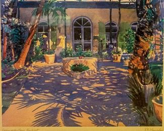 R.S. Kennedy print of Hemingway's house in Key West. Silent Auction.