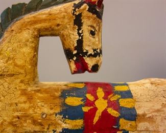 Folk art horse, about 12x12 inches. Silent Auction.