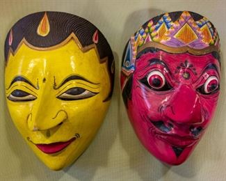 Indonesian masks. Silent Auction.