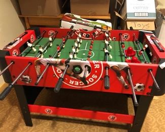 Foosball table in excellent condition. Come with a vehicle large enough to transport; we do not provide delivery. Toys section (lower level).