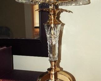 Gorgeous Crystal and Brass Table Lamp