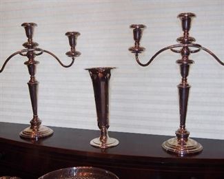 Vase in center is Tiffany Sterling