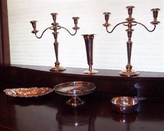 Tiffany Sterling, Wallace Baroque and Pr. Sterling Candlesticks