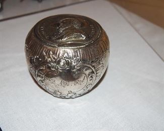 FINE 19th C. Dutch Sterling Lidded Container
