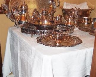 Fine Silverplate inc. King Francis Tray, English Tray, Punch Bowl set, and more
