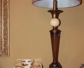 Royal Doulton China and one of 2 pretty table lamps