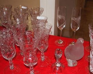 Cambridge and large Lalique Bird