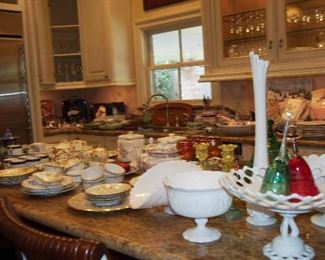 LOTS china, glass and misc.
