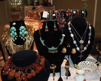 More Darling Sterling, Vintage Bakelite, Whiting and Davis Bib Necklace and more