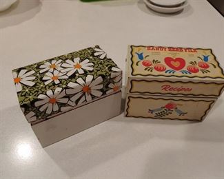 Vintage Tin Litho Recipe Boxes