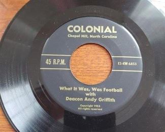Andy Griffith "What It Was, Was Football" 45 Record