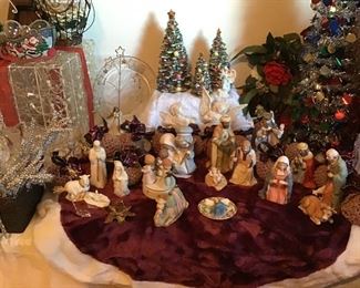 Lefton Nativity Set - The Bethlehem Collection, Lenox China Jewels Nativity Set, Enesco Christmas Trees
