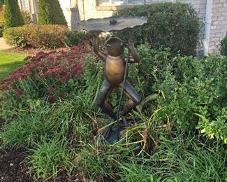 Bronze Frog Fountain 