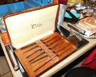 vintage Case brand steak knives set