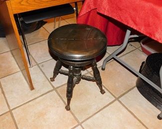 vintage claw foot stool