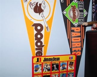 Lots Padres and Baseball memoribilla and sports trading cards