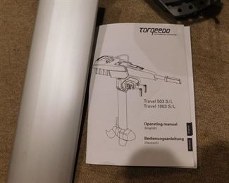 This Torqeedo Travel 503L electric boat motor is included with the fishing Kayak