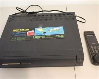  Hitachi VHS player with remote
