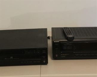 SONY receiver with 8 disc CD player
