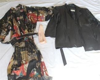 Women's Leather Jacket & Cotton Kimono
